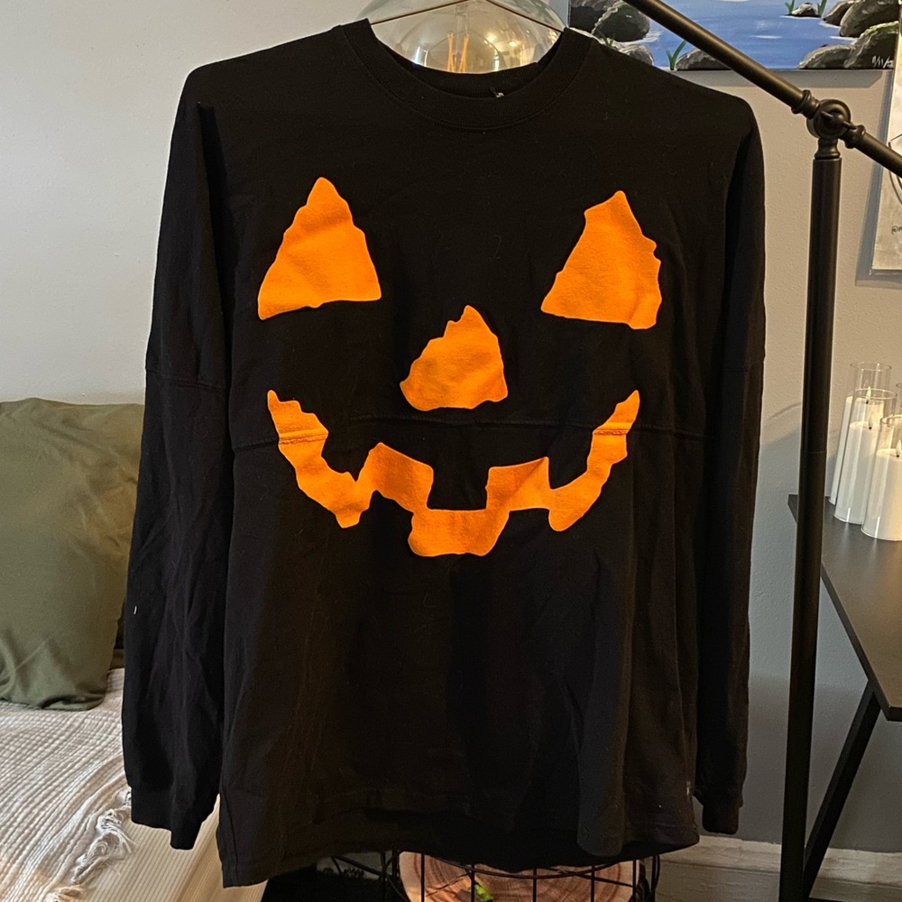 Blackcraft Cult Black Pumpkin Halloween Jersey Sweatshirt M EUC